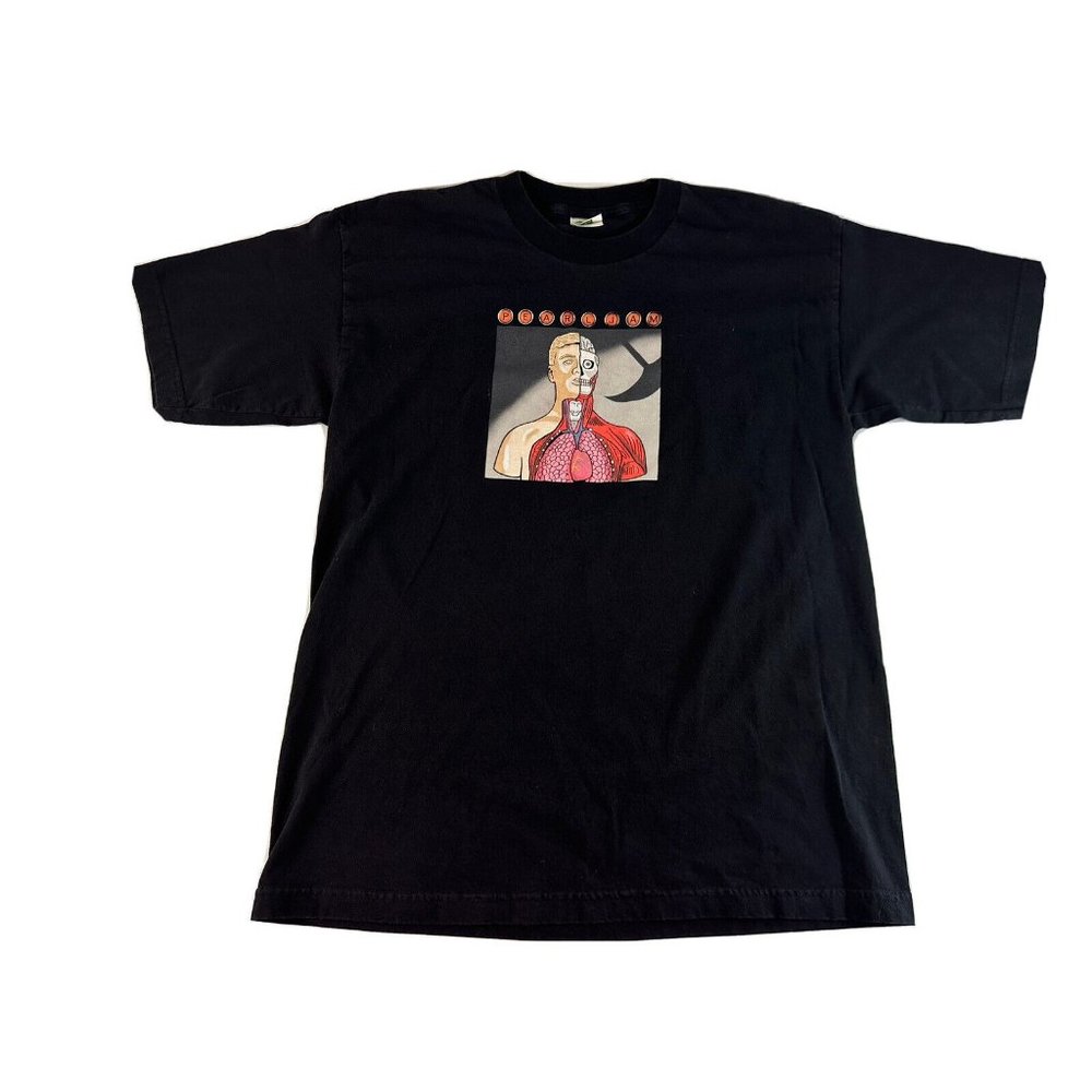 VTG Pearl Jam Earth Positive Climate T Shirt Sz Large Black Rare